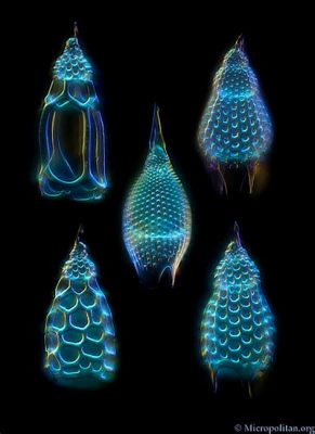 Radiolarians!  Tiny, Shimmering Jewels of the Deep Ocean - A Detailed Exploration of Their Intricate Skeletons and Enigmatic Lifestyles